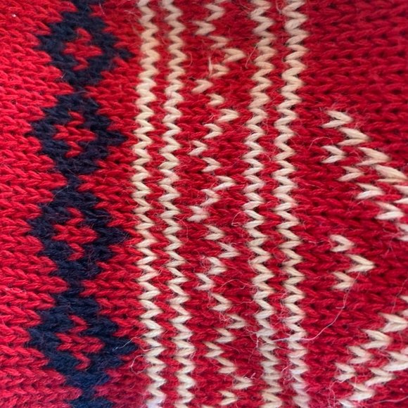 Vintage 80s Birch Brothers Fair Isle Cardigan L Eagles Eye Nordic Sweater Preppy - Picture 7 of 9